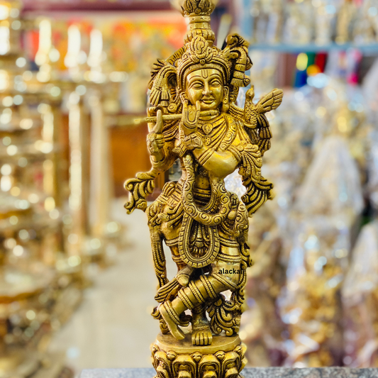 "Transform Your Home with Exquisite Brass Krishna Idols: A Guide to Home Styling" From Alackal Bell Metals, Mannar