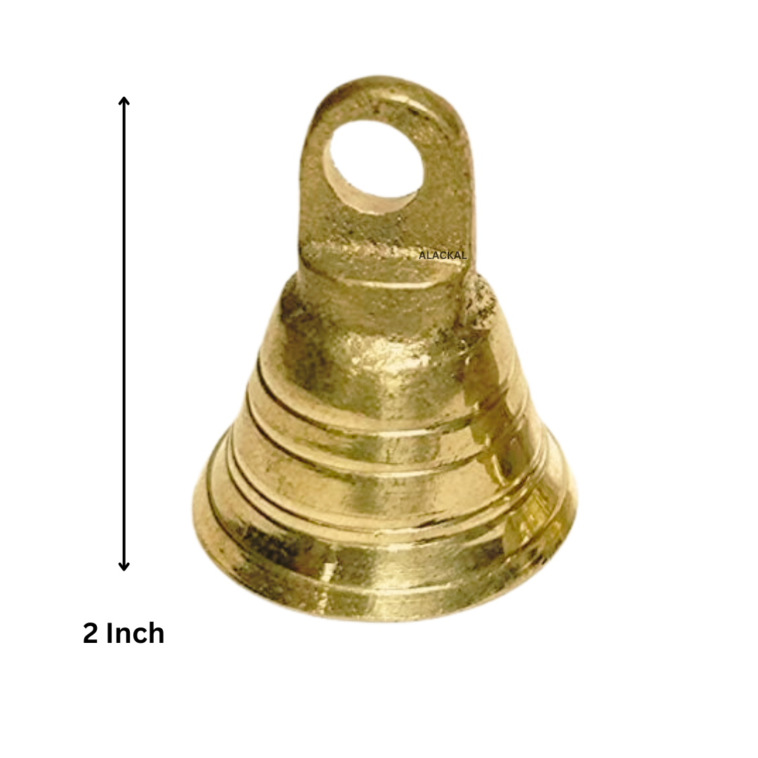 SMALL BRASS BELL FOR POOJA ROOM DOOR DECOR