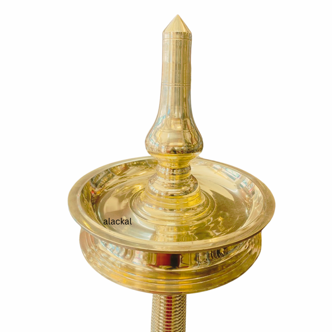 HANDCRAFTED NILAVILAKKU | KERALA BRASS OIL LAMP | AKP LAMP