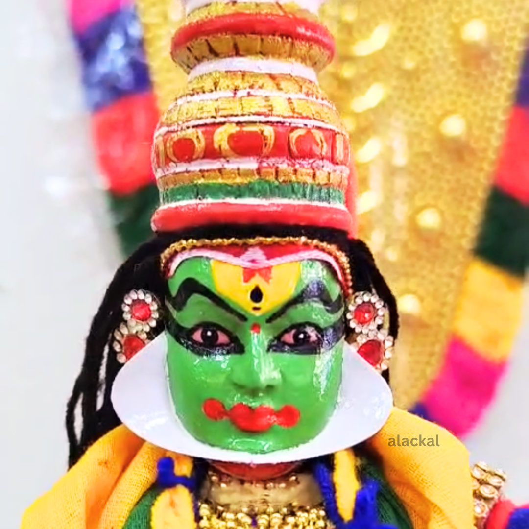 KERALA HANDCRAFTED WOODEN KATHAKALI MODEL ( MULTICOLOUR )