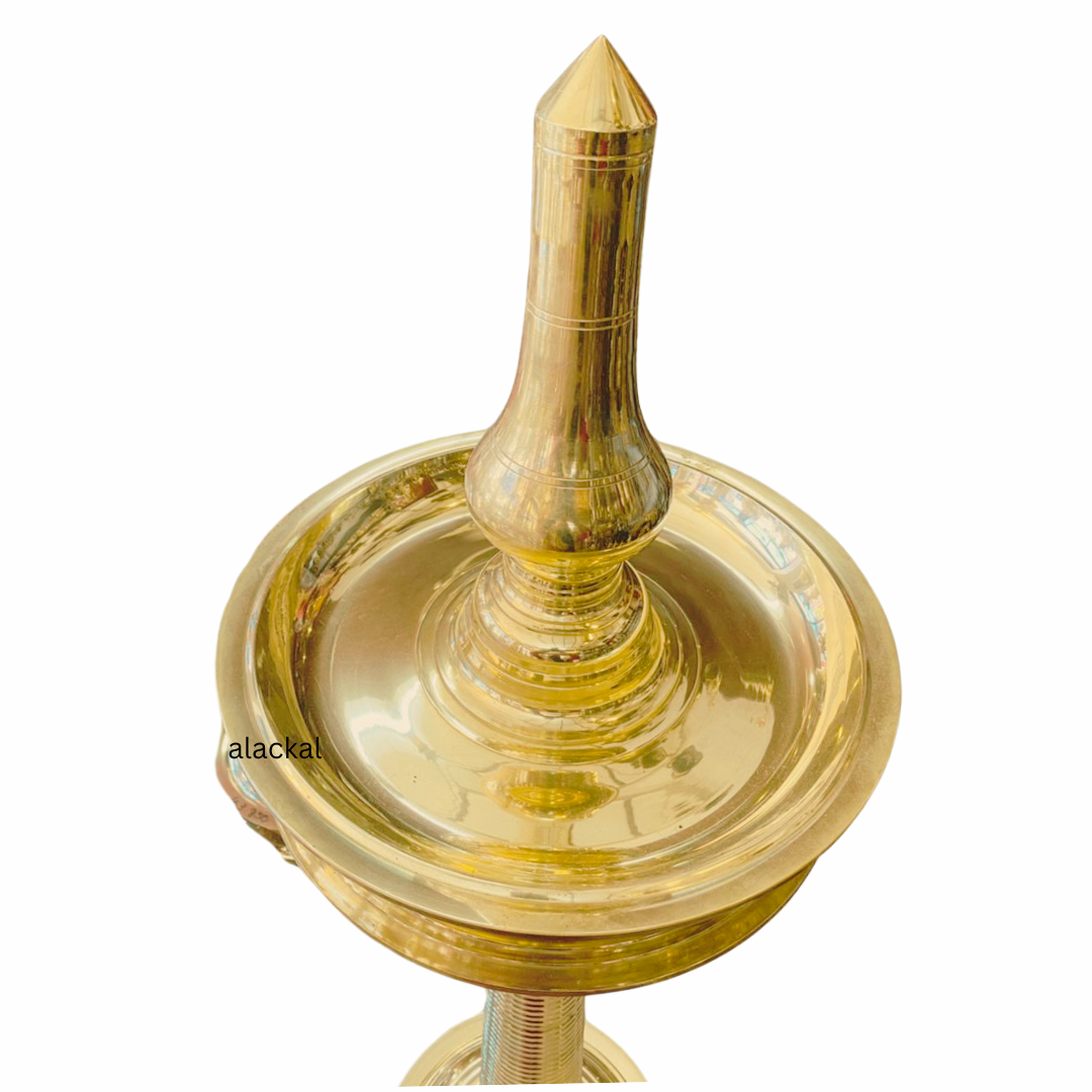 HANDCRAFTED NILAVILAKKU | KERALA BRASS OIL LAMP | AKP LAMP