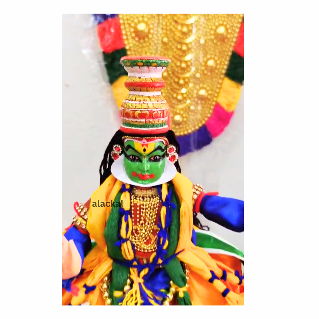 KERALA HANDCRAFTED WOODEN KATHAKALI MODEL ( MULTICOLOUR )