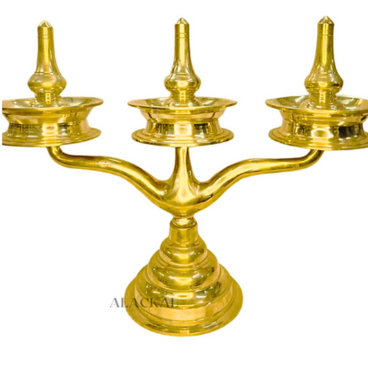 HANDMADE BRONZE KAVARAVILAKKU |THREE LAYER LAMP | OIL LAMP