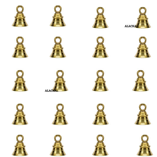 BRASS BELLS 20 PIECES FOR POOJA ROOM DOOR DECORATION