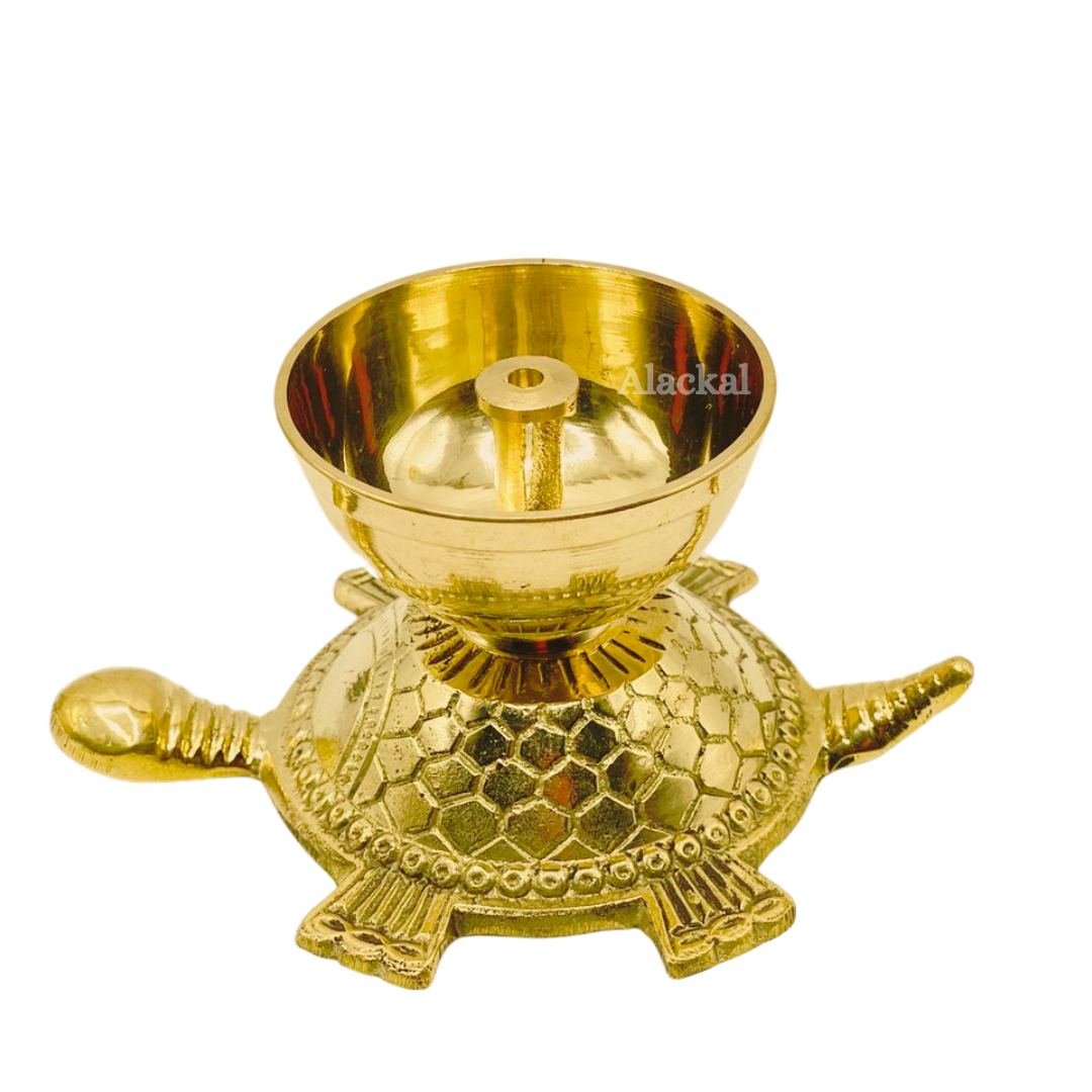 BRASS TORTOISE DIYA