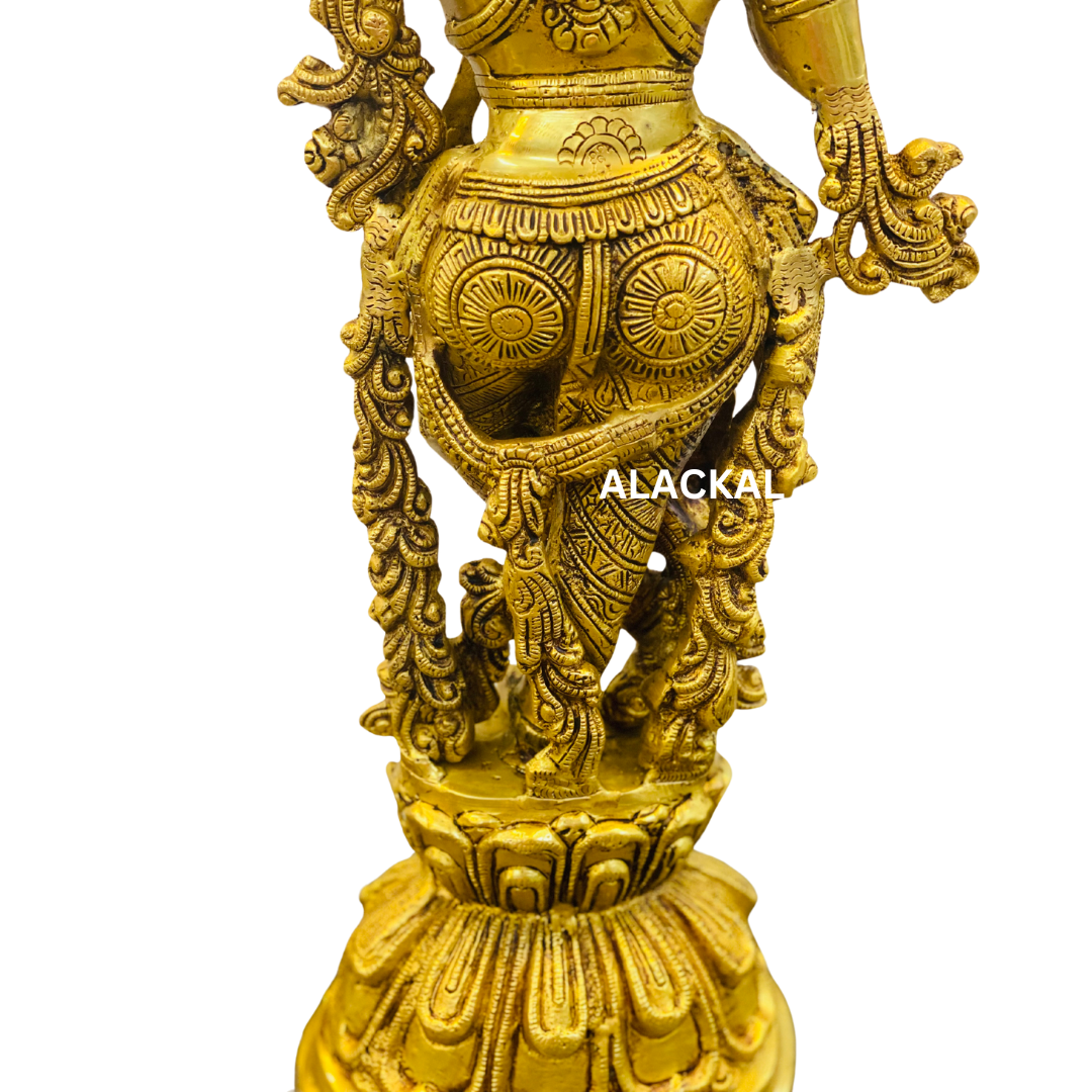 BRASS KRISHNA IDOL 1.5 FEET HEIGHT