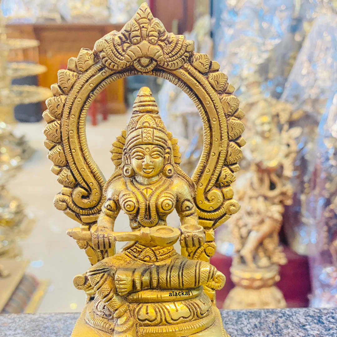 BRASS ANNAPOORNI DEVI IDOL FOR HOME POOJA RITUALS