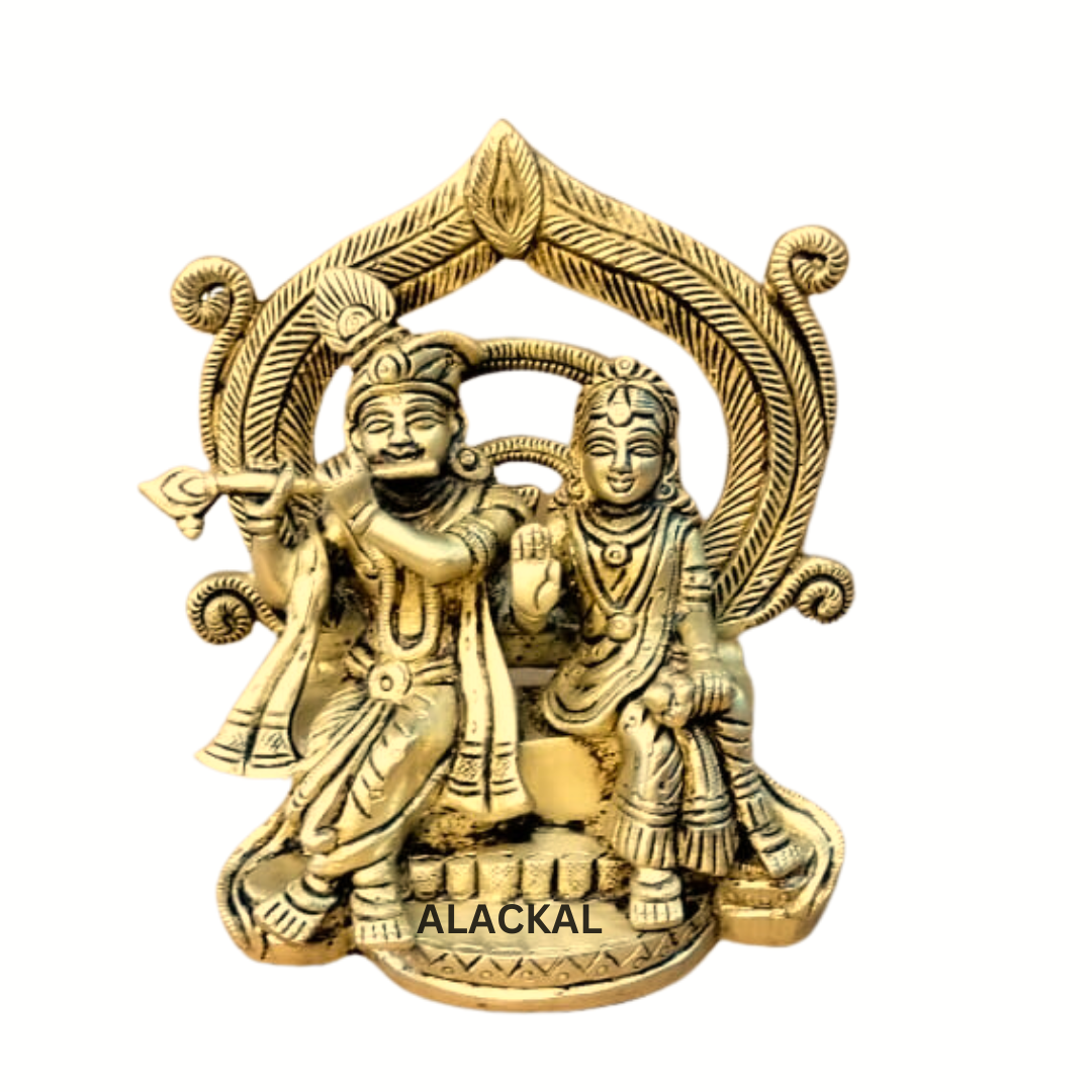 BRASS SREE KRISHNA RADHA STATUE