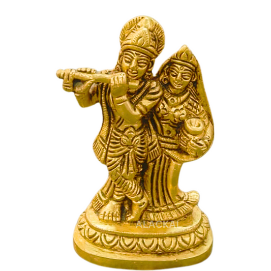 BRASS SMALL RADHA KRISHNA IDOL FOR PUJA ROOM | WEDDING RETURN GIFT