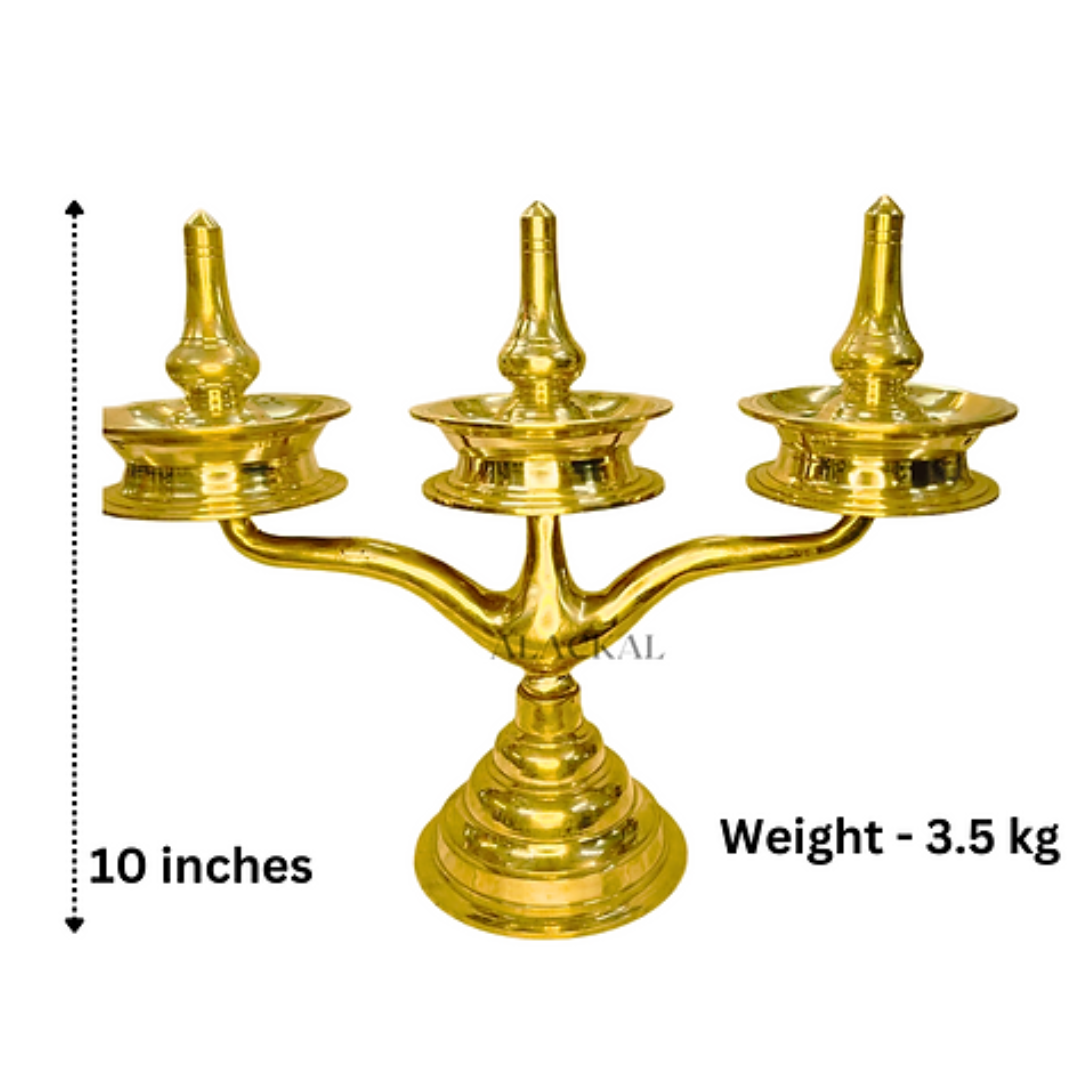 HANDMADE BRONZE KAVARAVILAKKU |THREE LAYER LAMP | OIL LAMP