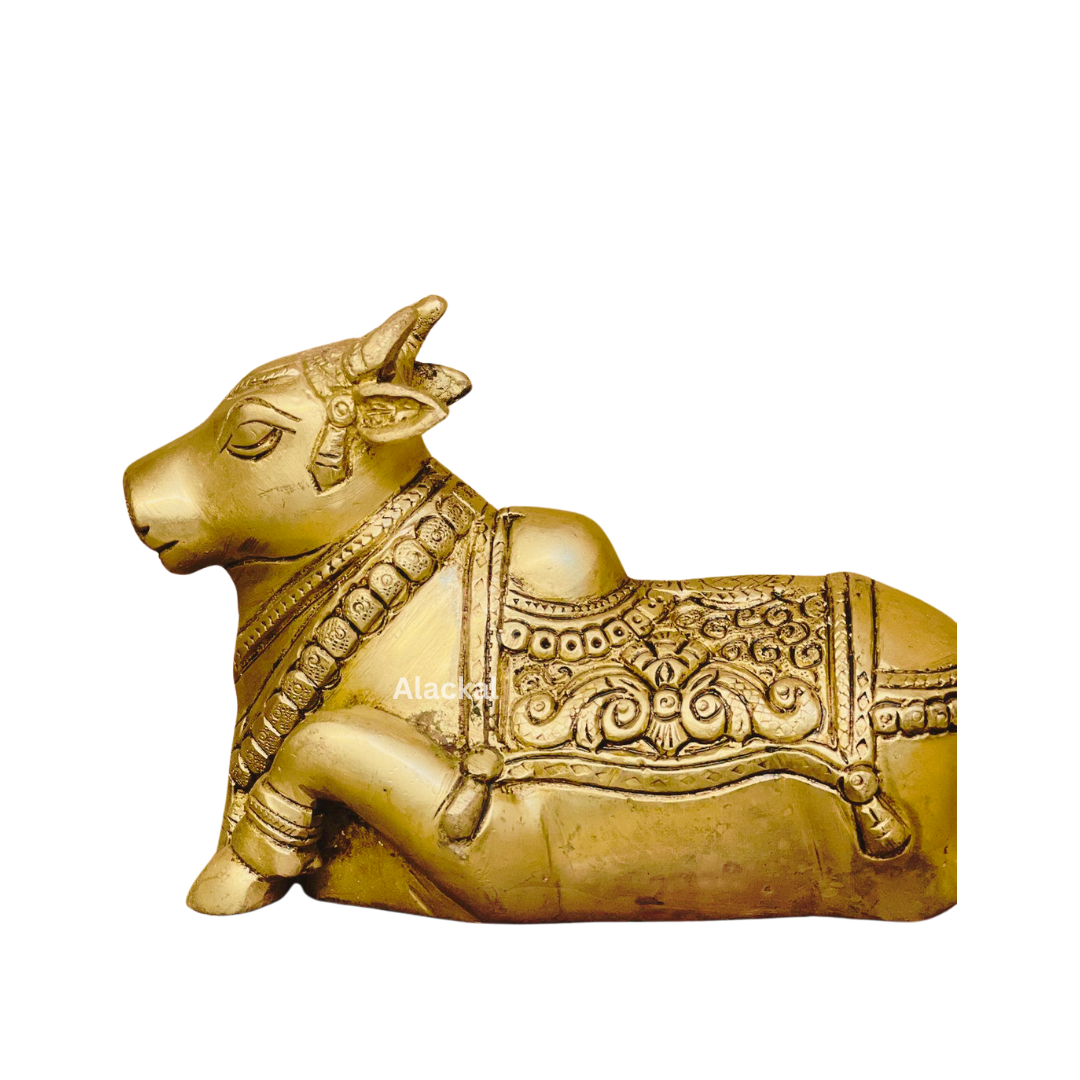 BRASS NANDHI WITH DETAILED DESIGN FOR HOME DECOR | TEMPLE RITUALS