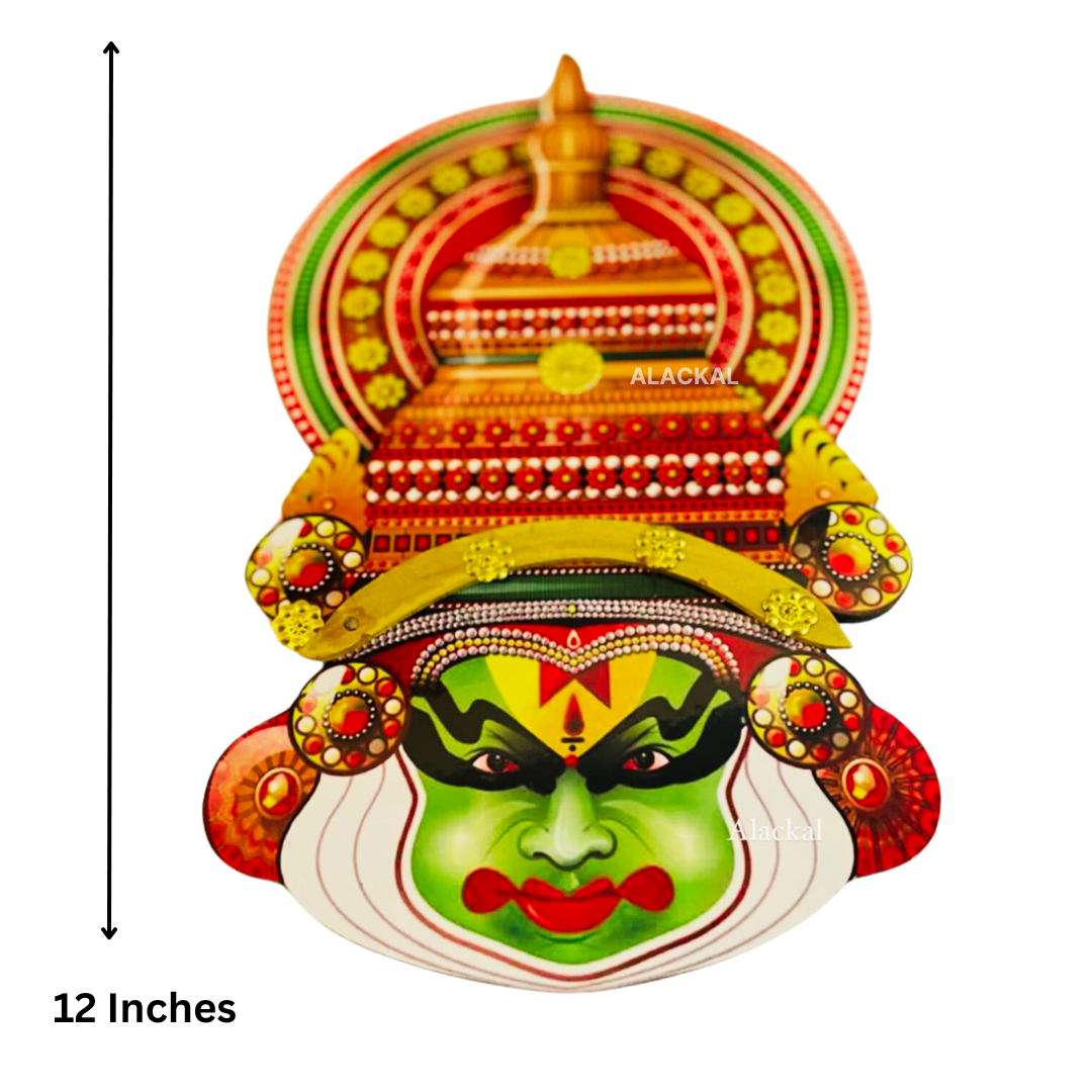 KERALA WALL HANGING KATHAKALI FACE - MULTI COLOUR  FOR GIFTING  AND WALL DECOR