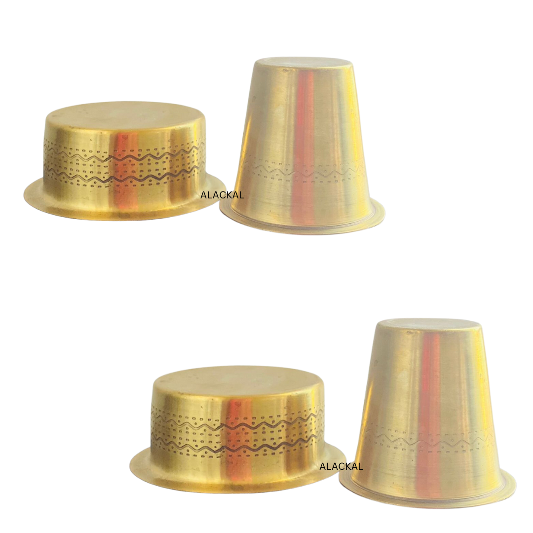 BRASS CUP AND DABRA | FILTER COFFEE CUP AND SAUCER ( PAIR )