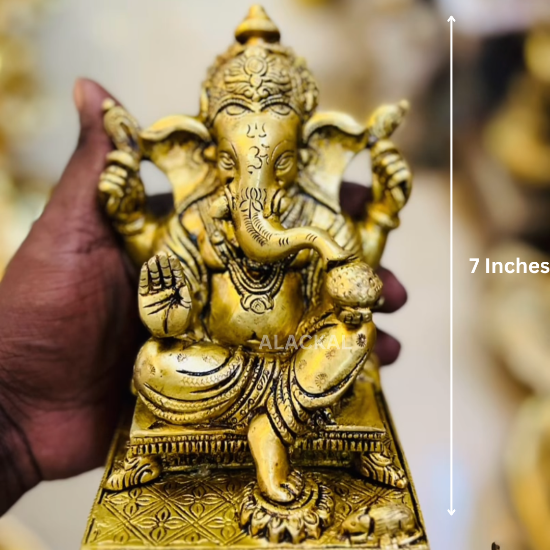 BRASS GANESHA IDOL | GANAPATHY VIGRAHAM | LEFT TRUNK VINAYAKA | GANESHOLSAVAM | VINAYAKACHATHURTHI