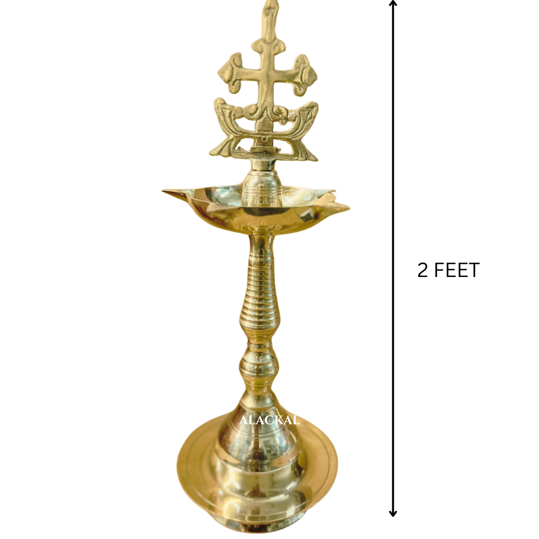 BRASS KURISHU VILAKKU | CROSS LAMP | SLEEBA CROSS FOR CHURCHES | CHRISTIAN WEDDING