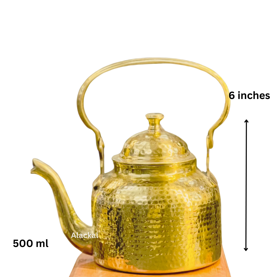 TRADITIONAL BRASS SOUTH INDIAN COFFEE KETTLE | TEA POT | BRASSWARE | CHAI POT