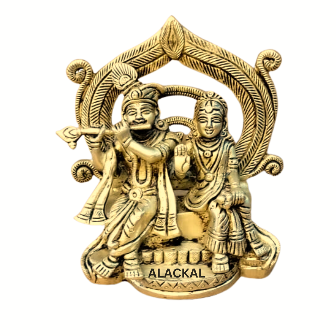 BRASS SREE KRISHNA RADHA STATUE