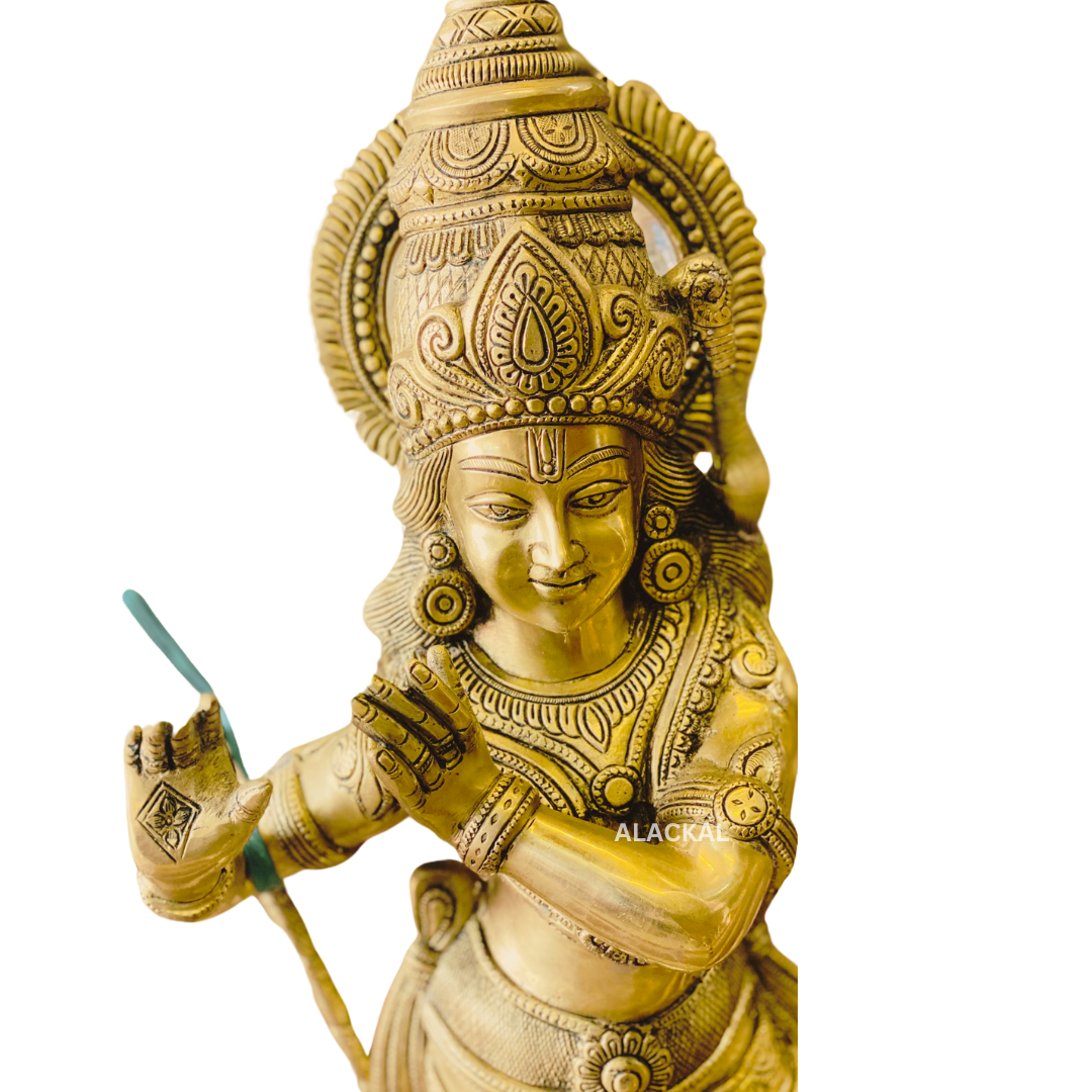 BRASS SHREE KRISHNA IDOL | KRISHNA VIGRAHAM