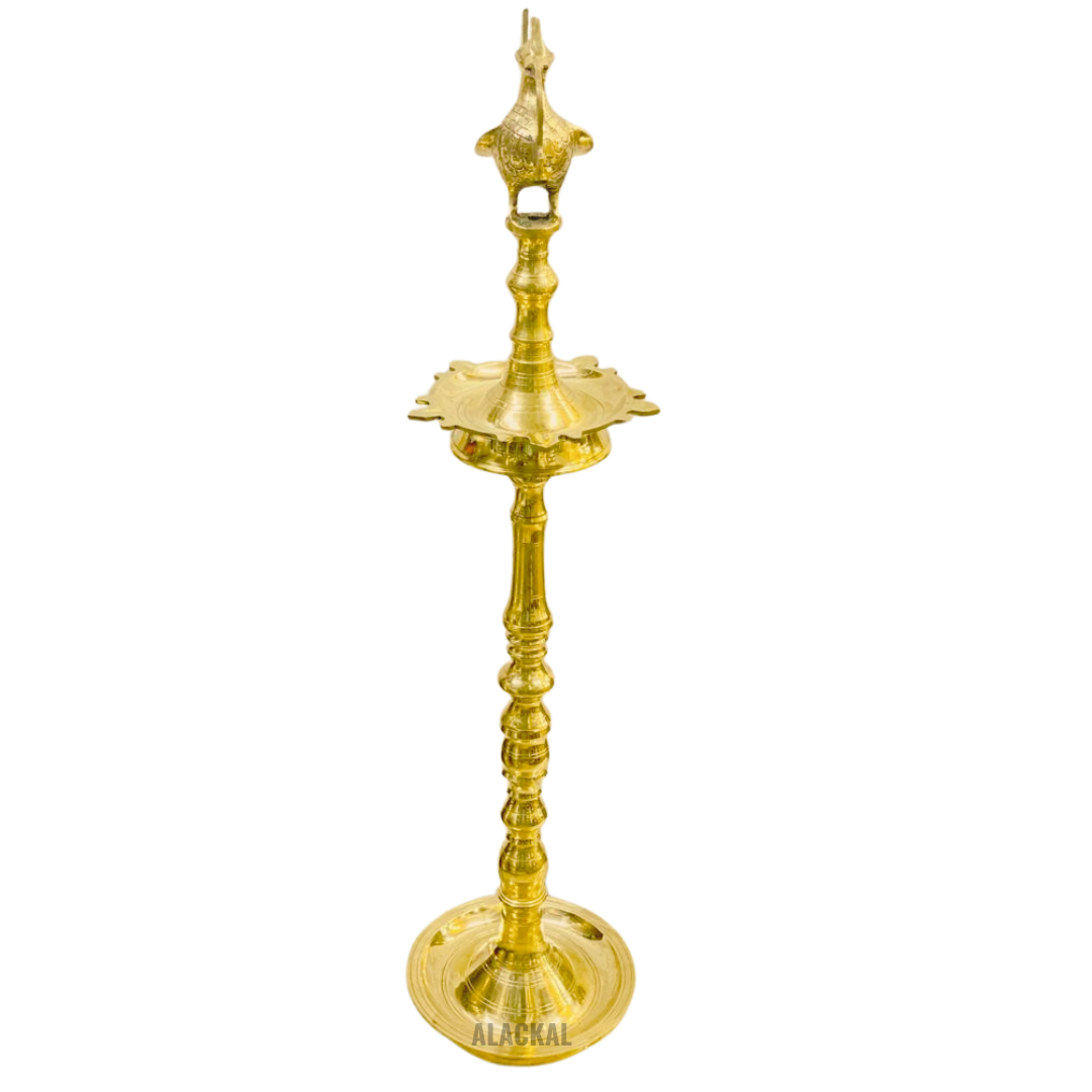 BRASS ANNAPAKSHI VILAKKU - PEACOCK HEADED OIL LAMP