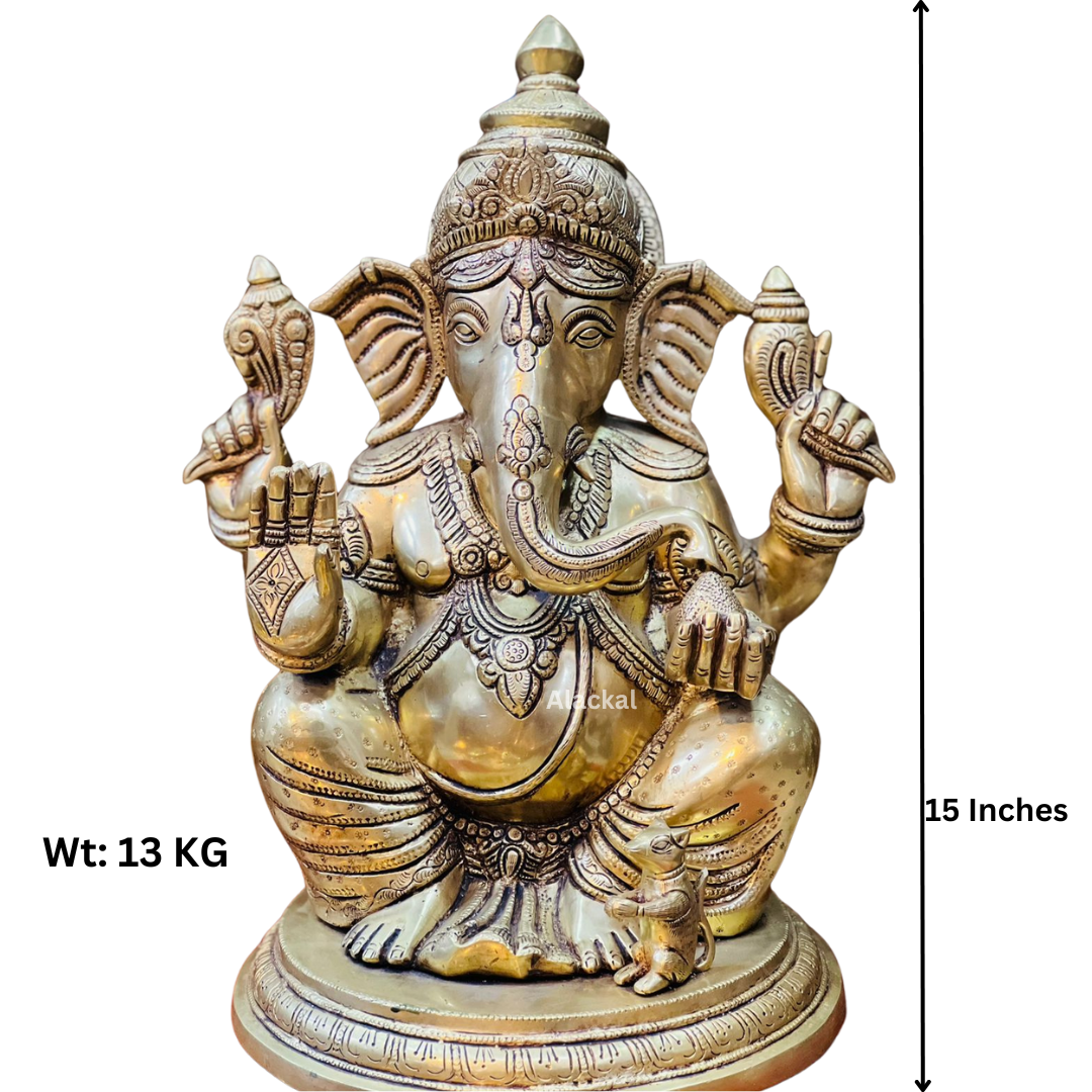 BRASS GANESHA IDOL | GANAPATHY VIGRAHAM