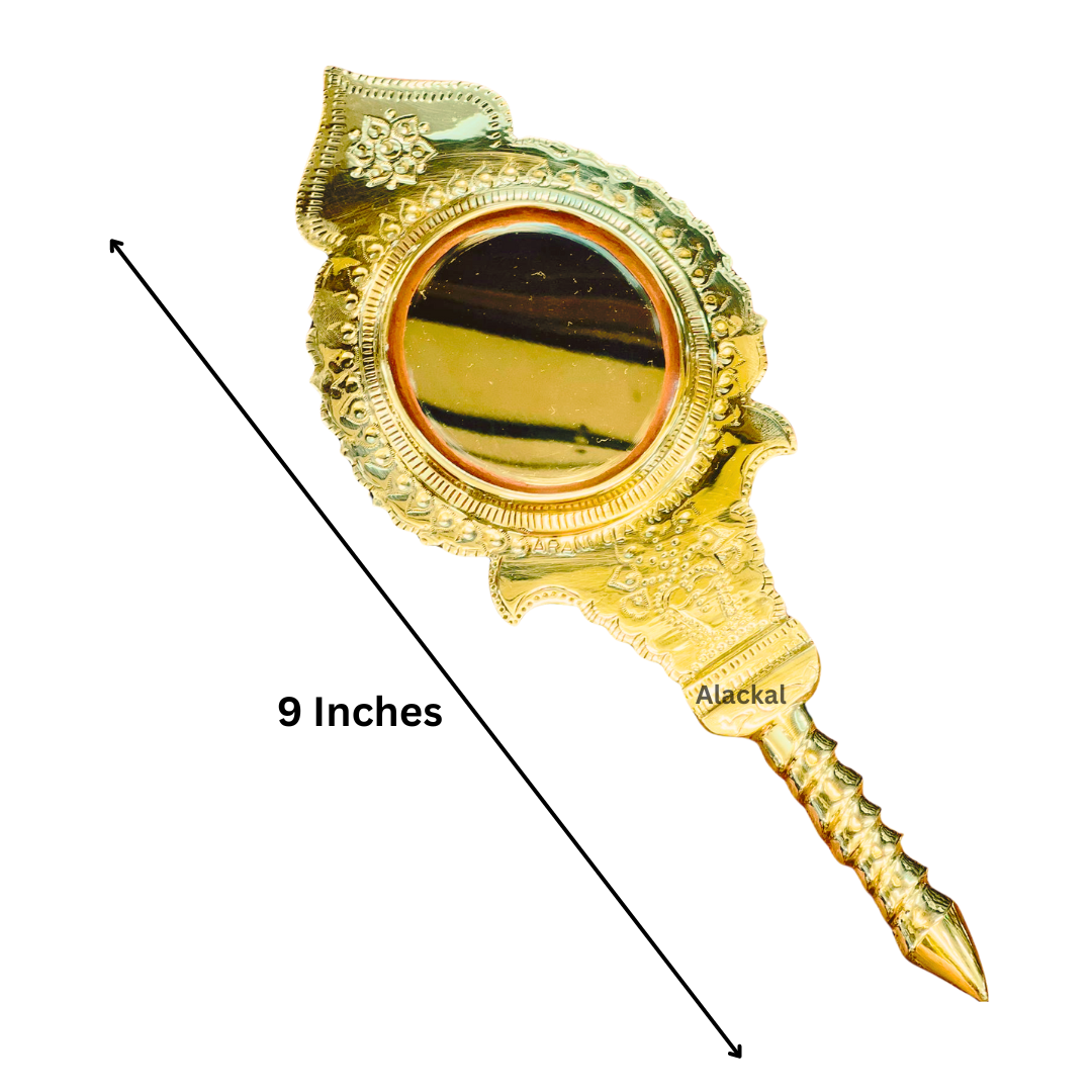 AUTHENTIC ARANMULA KANNADI WITH HANDLE ( VALKANNADI )