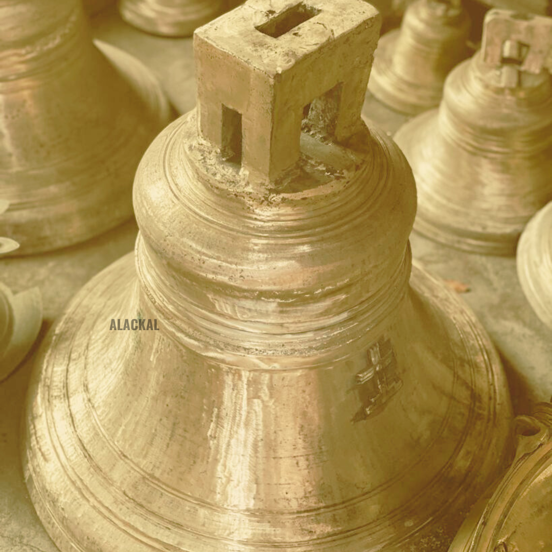 HANDMADE BRONZE CHURCH BELL / PALLI MANI  ( ALL SIZES ARE AVAILABLE )