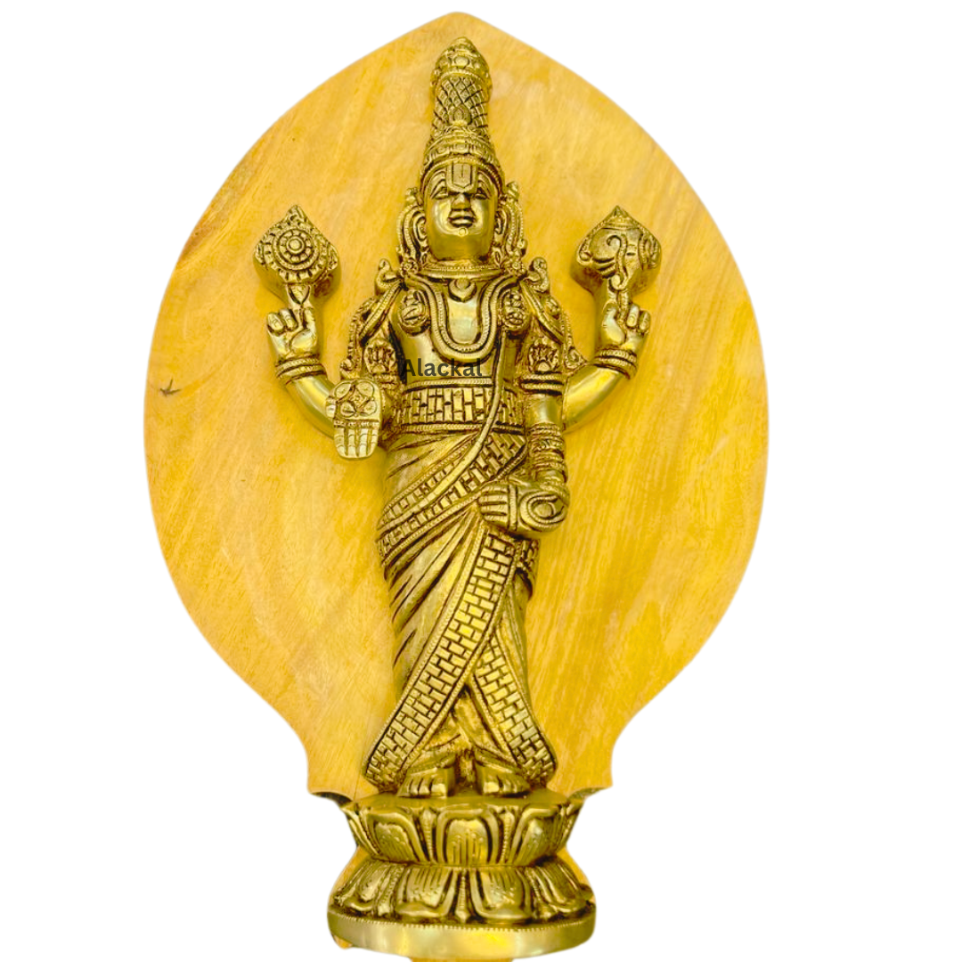 BRASS LORD MAHAVISHNU IDOL