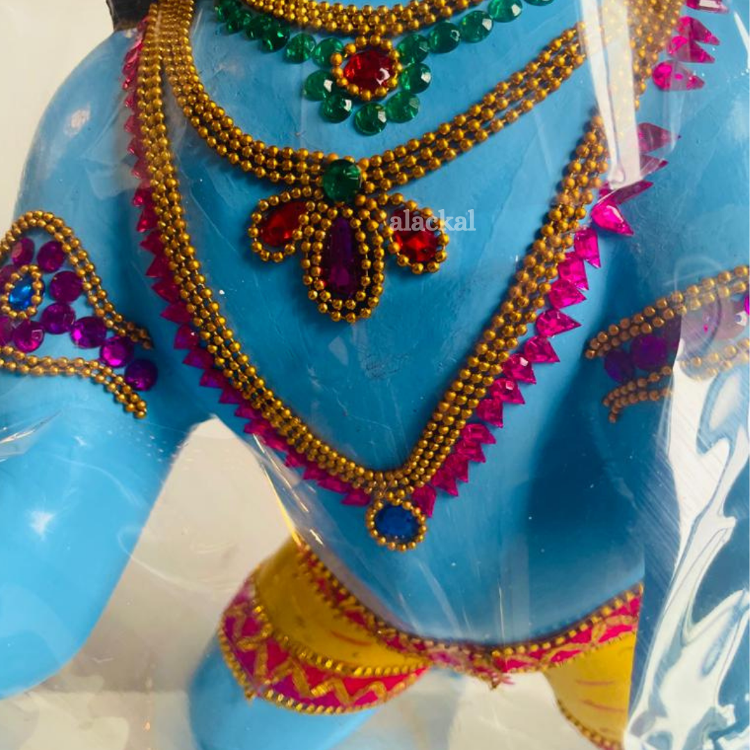 FIBER KRISHNA WITH ORNAMENTS FOR VISHUKANI | LADDU GOPAL