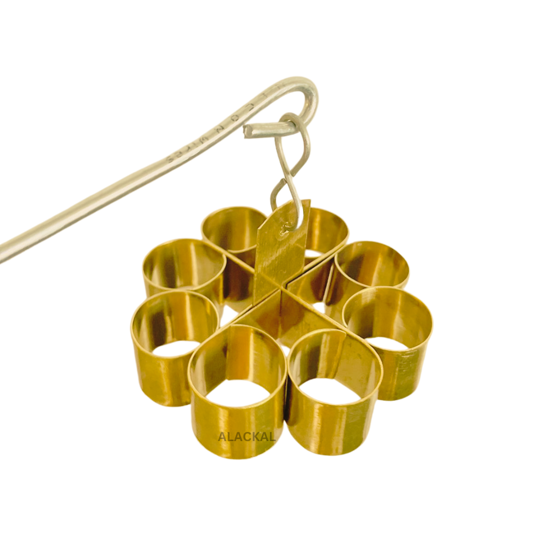 BRASS ACHAPPAM MAKER WITH STEEL HANDLE