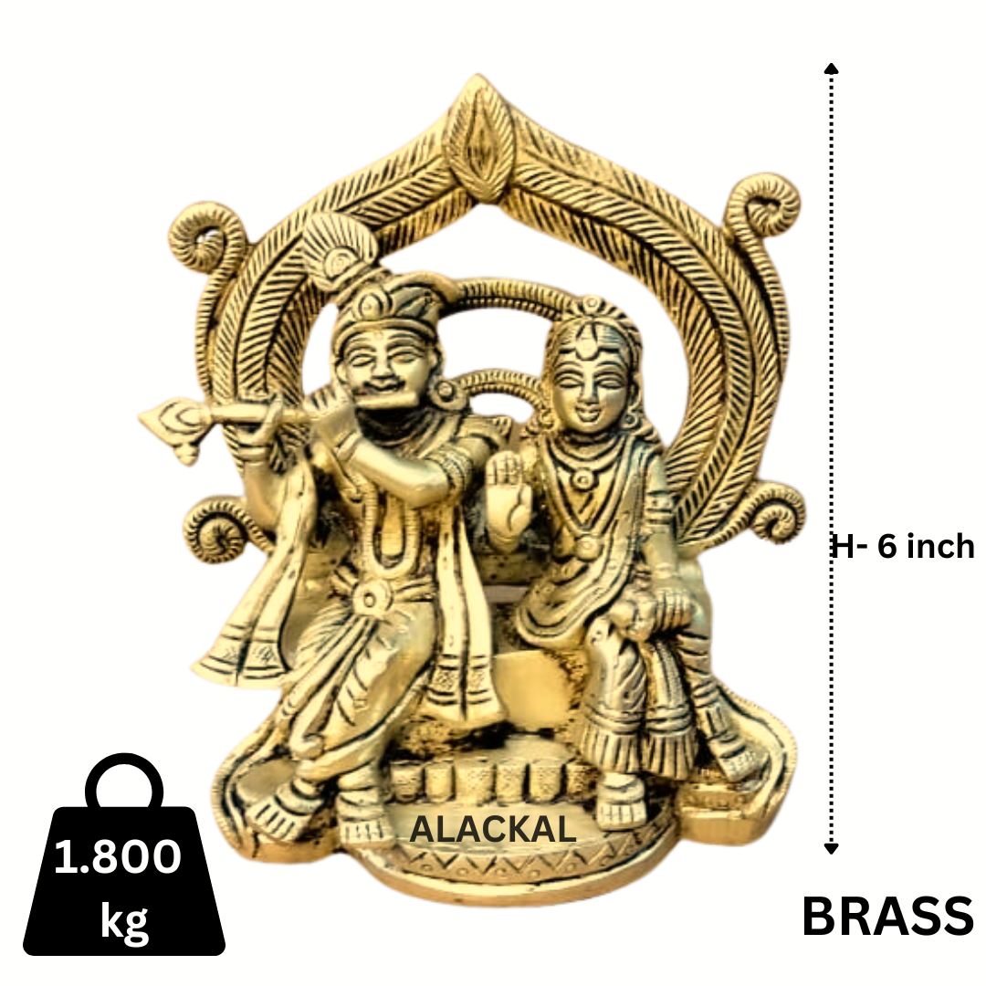 BRASS SREE KRISHNA RADHA STATUE