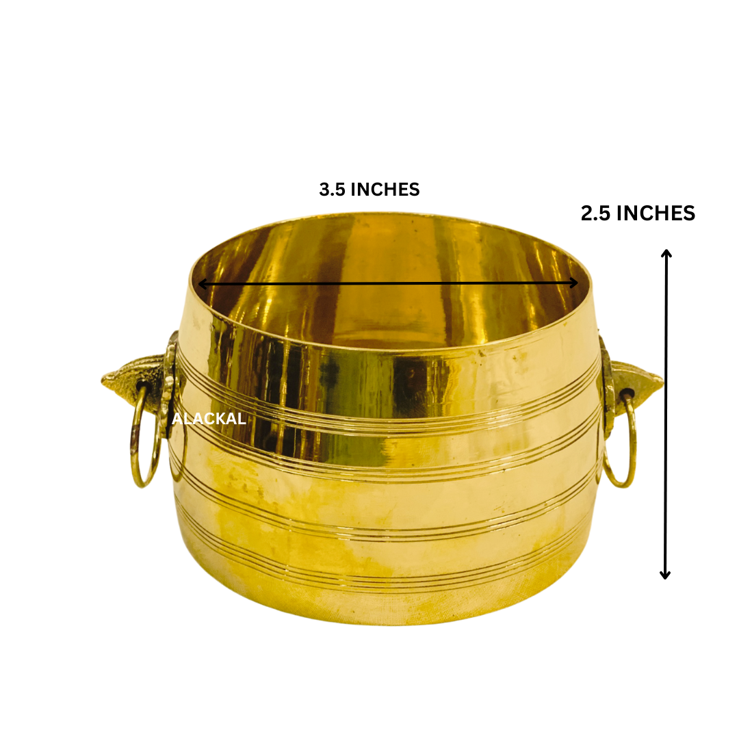 BRASS CHANGAZHI | TRADITIONAL RICE MEASURING VESSEL | MEASURING CUP