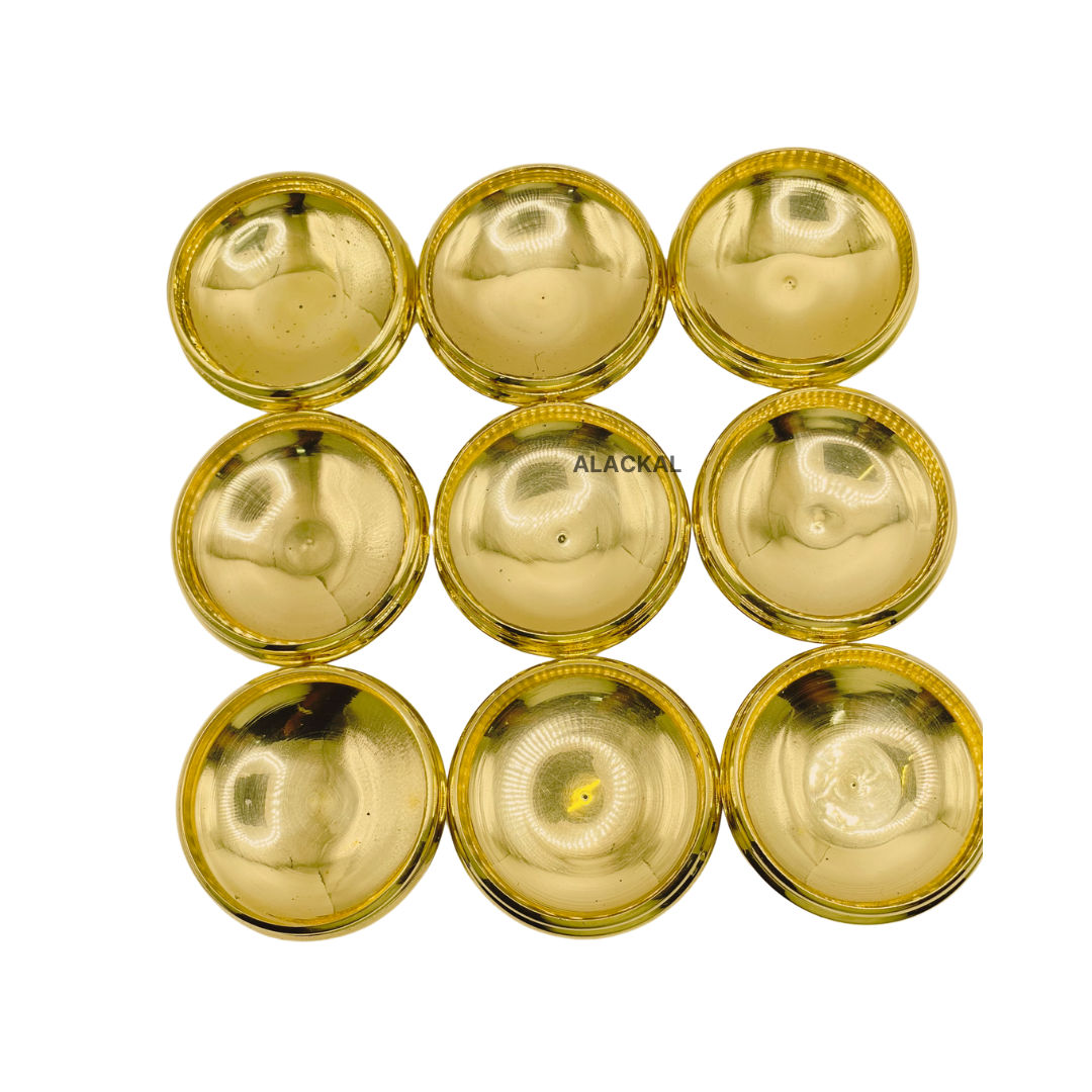 SMALL BRASS URULI 9 PIECES | RETURN GIFT | SERVING URULI