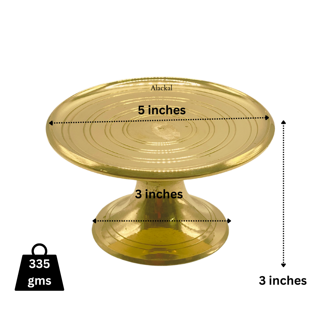 BRASS ROUND POOJA STAND | PEEDOM