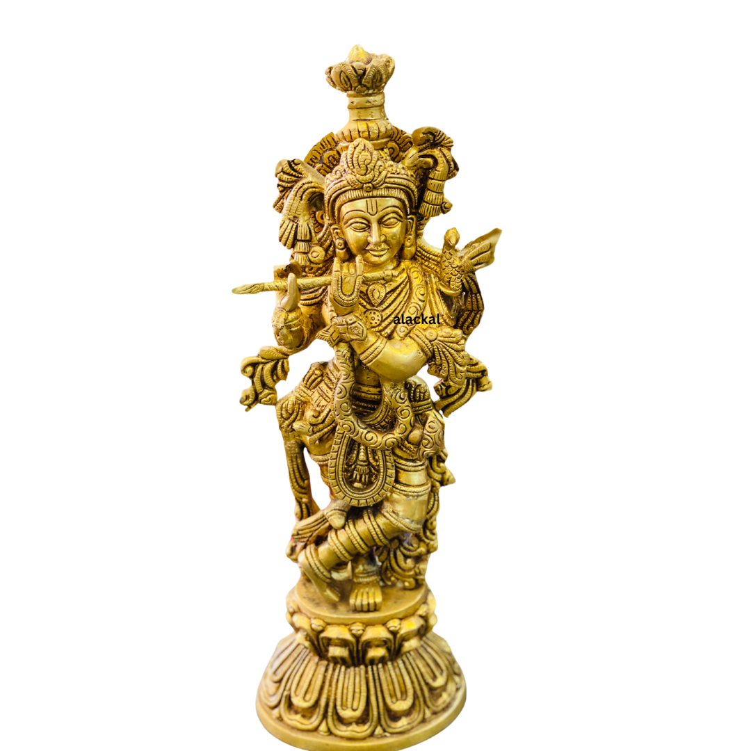 BRASS CUTE KRISHNA VIGRAHAM | SHREE KRISHNA IDOL | KRISHNA STATUE FOR HOME