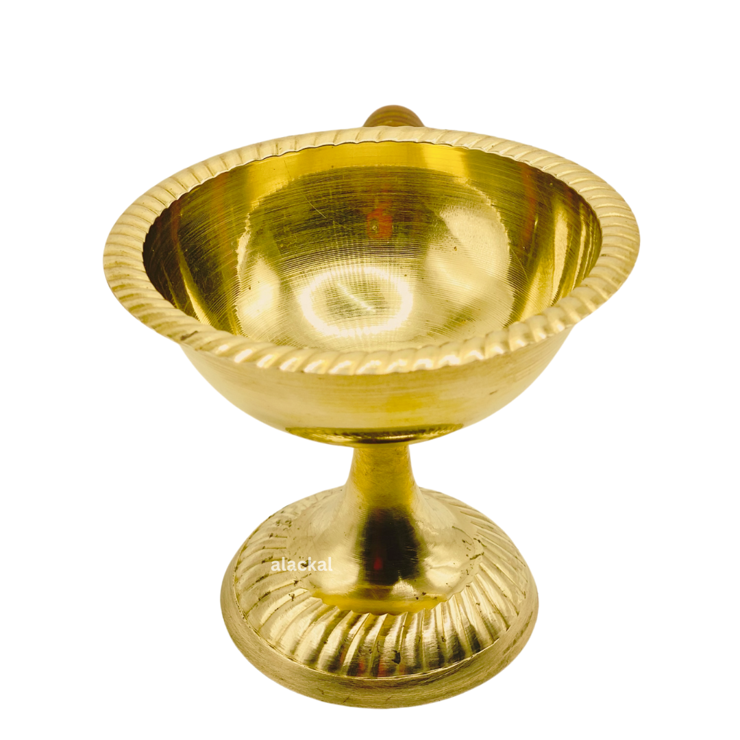 BRASS DHOOP HOLDER WITH WOODEN HANDLE | DHOOP DHANI