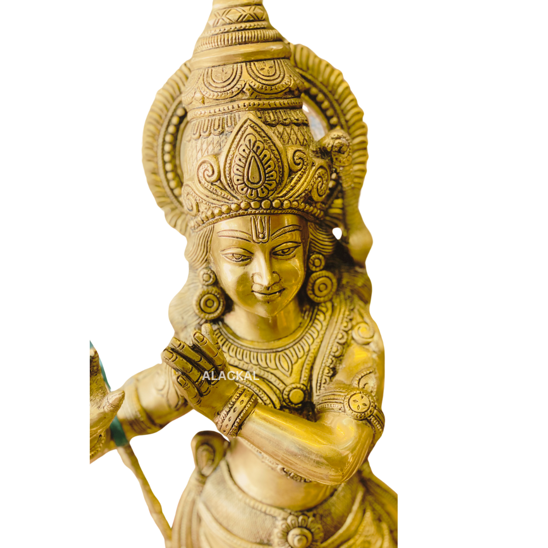 BRASS SHREE KRISHNA IDOL | KRISHNA VIGRAHAM