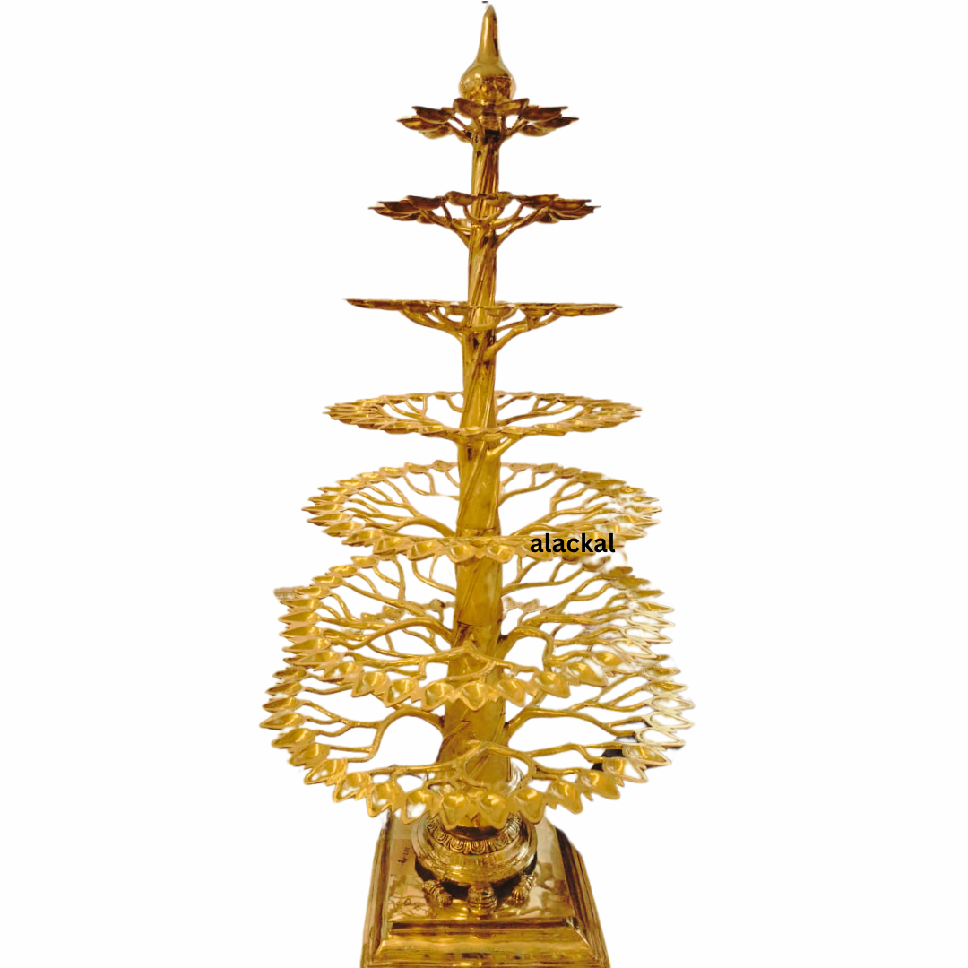 AALVILAKKU 175 WICKS | BANYAN TREE LAMP FOR TEMPLES