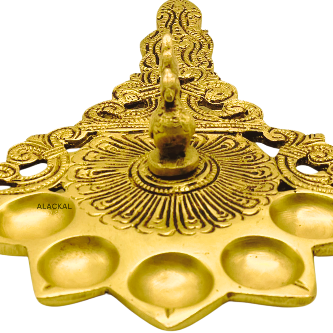 BRASS PANCHARATHI WITH PEACOCK HEAD