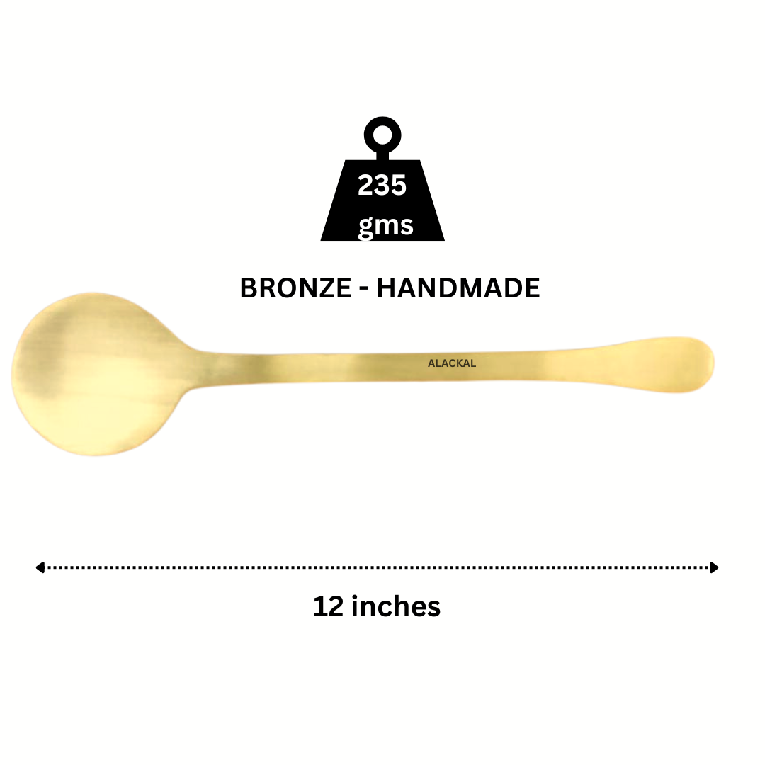 HANDMADE BRONZE FLAT SPATULA | CHATTUKAM