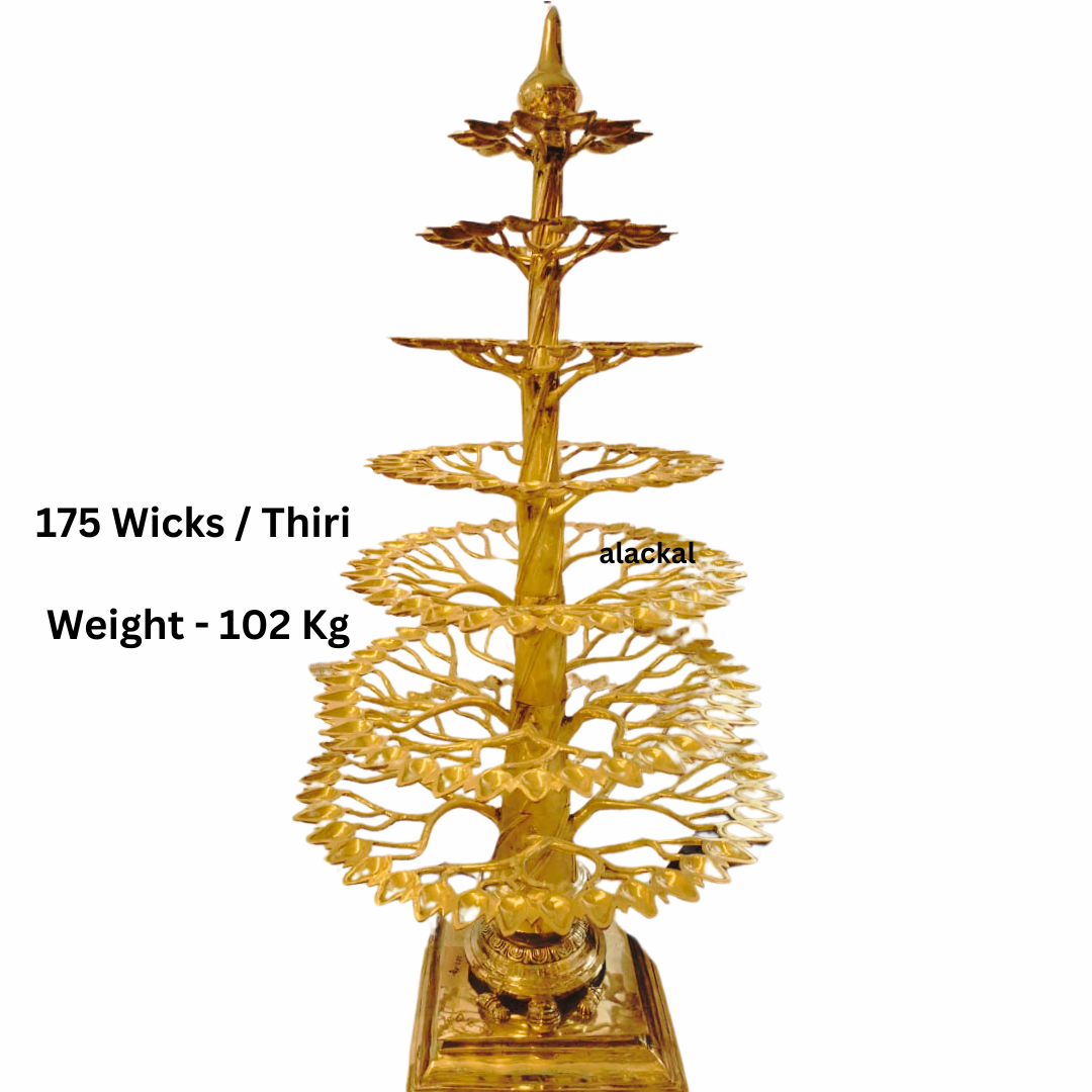 AALVILAKKU 175 WICKS | BANYAN TREE LAMP FOR TEMPLES