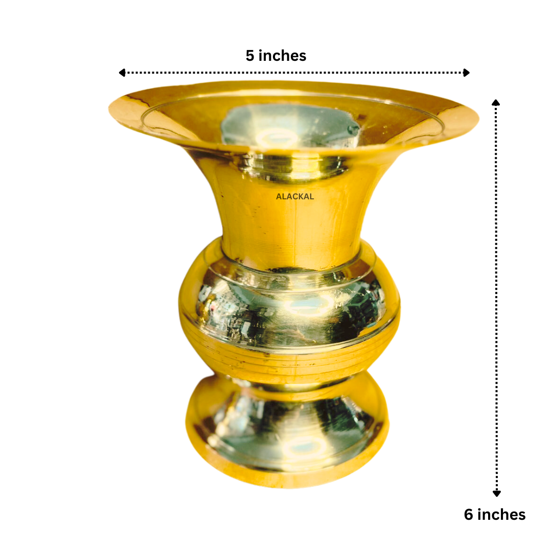 TRADITIONAL BRASS SPITTOON | KOLAMBI | TOBACCO DIPPING POT