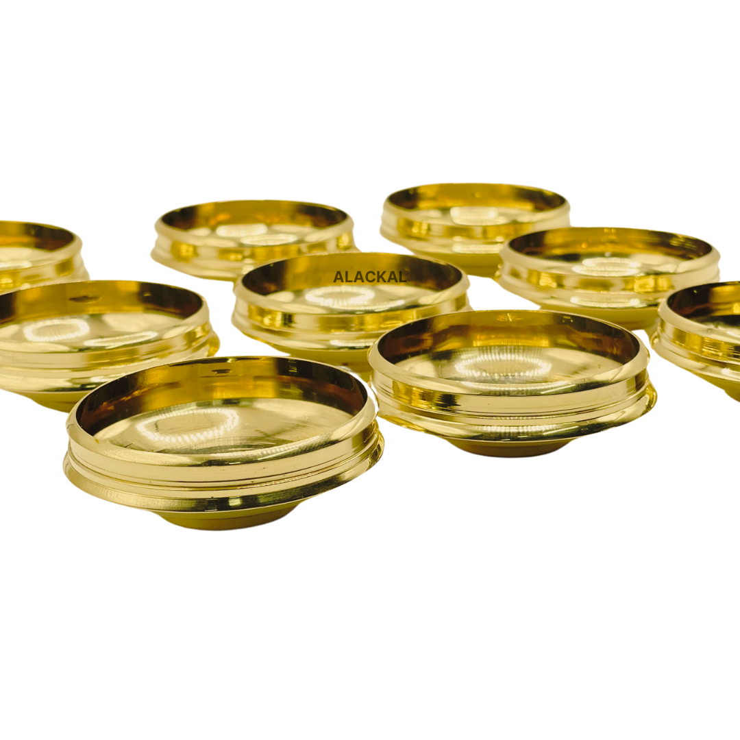 SMALL BRASS URULI 9 PIECES | RETURN GIFT | SERVING URULI