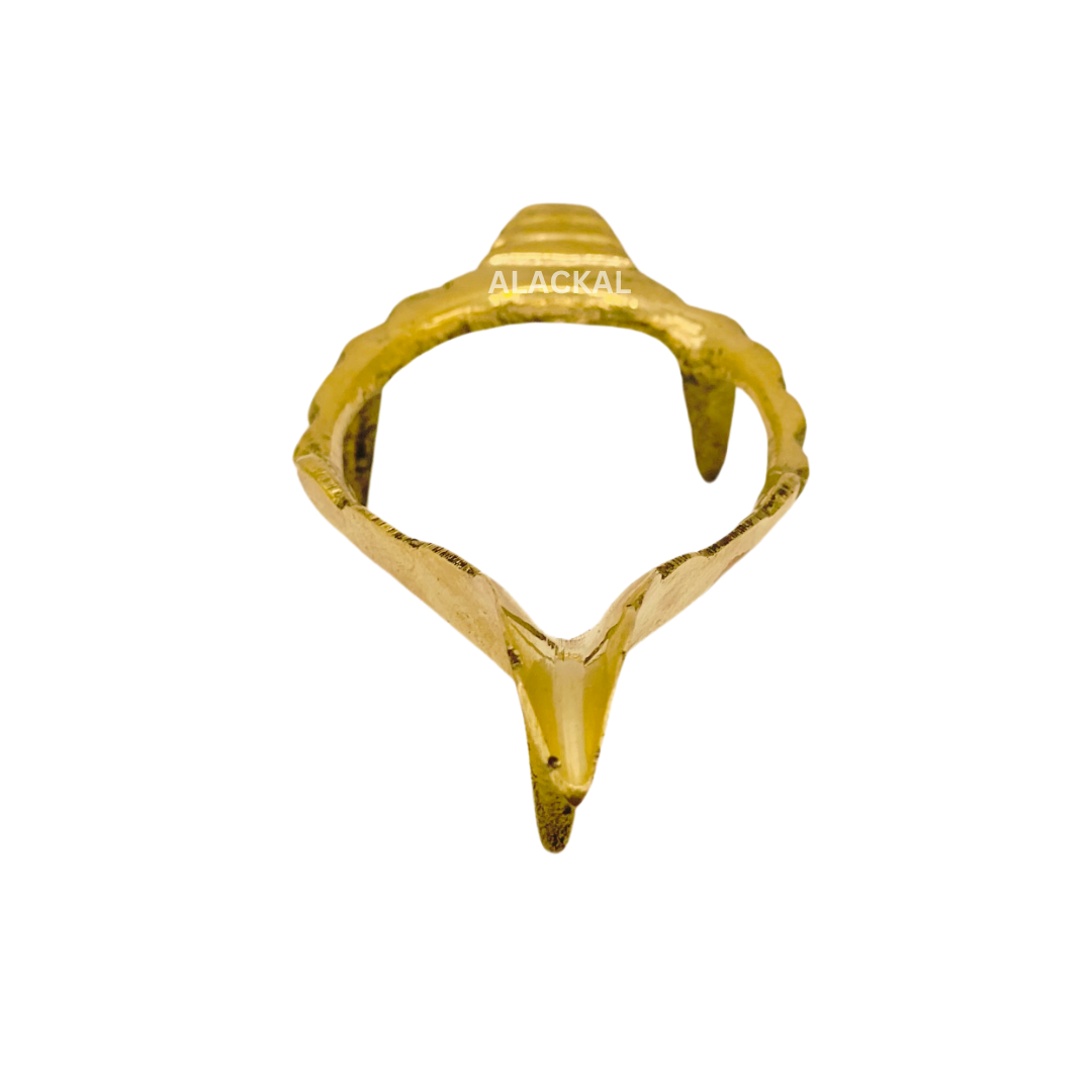 BRASS POOJA SHANKH HOLDER | CONCH STAND | SHANKHKAAL