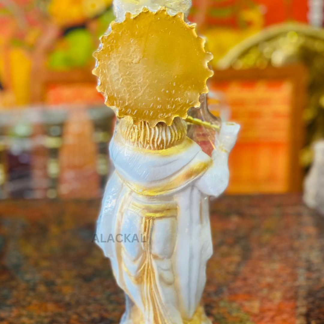 SREE KRISHNA IDOL IN FIBER MATERIAL | WHITE COLOUR | KRISHNA VIGRAHAM FOR VISHU