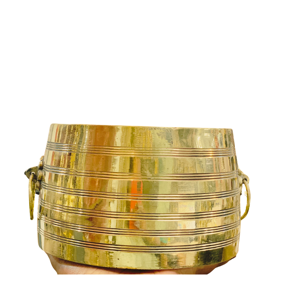 BRASS CHANGAZHI | TRADITIONAL RICE MEASURING VESSEL | MEASURING CUP