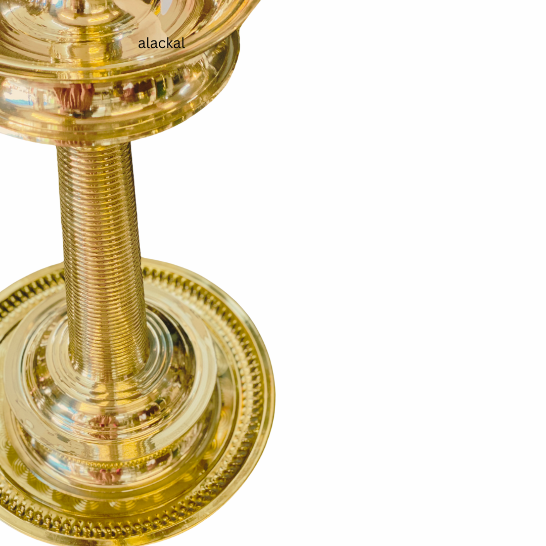 HANDCRAFTED NILAVILAKKU | KERALA BRASS OIL LAMP | AKP LAMP