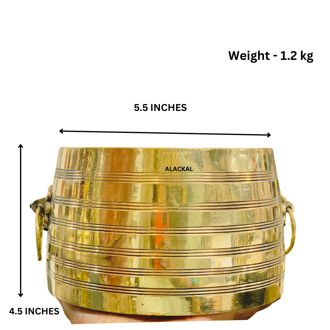 BRASS CHANGAZHI | TRADITIONAL RICE MEASURING VESSEL | MEASURING CUP