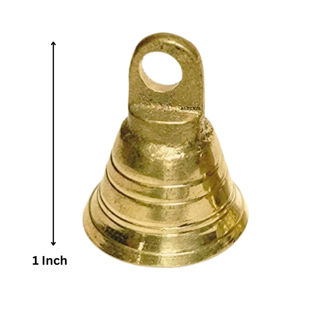 SMALL BRASS BELL FOR POOJA ROOM DOOR DECOR