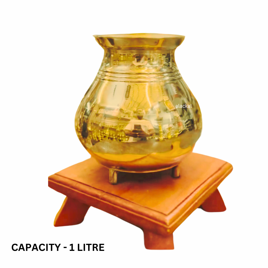 TRADITIONAL HANDMADE BRONZE POT WITH LEGS