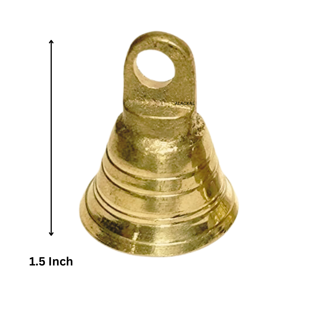 SMALL BRASS BELL FOR POOJA ROOM DOOR DECOR